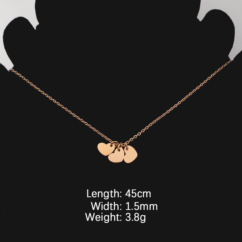 Stainless Steel 18K Gold Plated Simple Style Commute Heart Shape None Pendant Necklace display picture 10