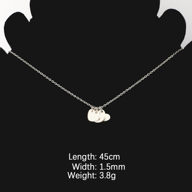 Stainless Steel 18K Gold Plated Simple Style Commute Heart Shape None Pendant Necklace display picture 11