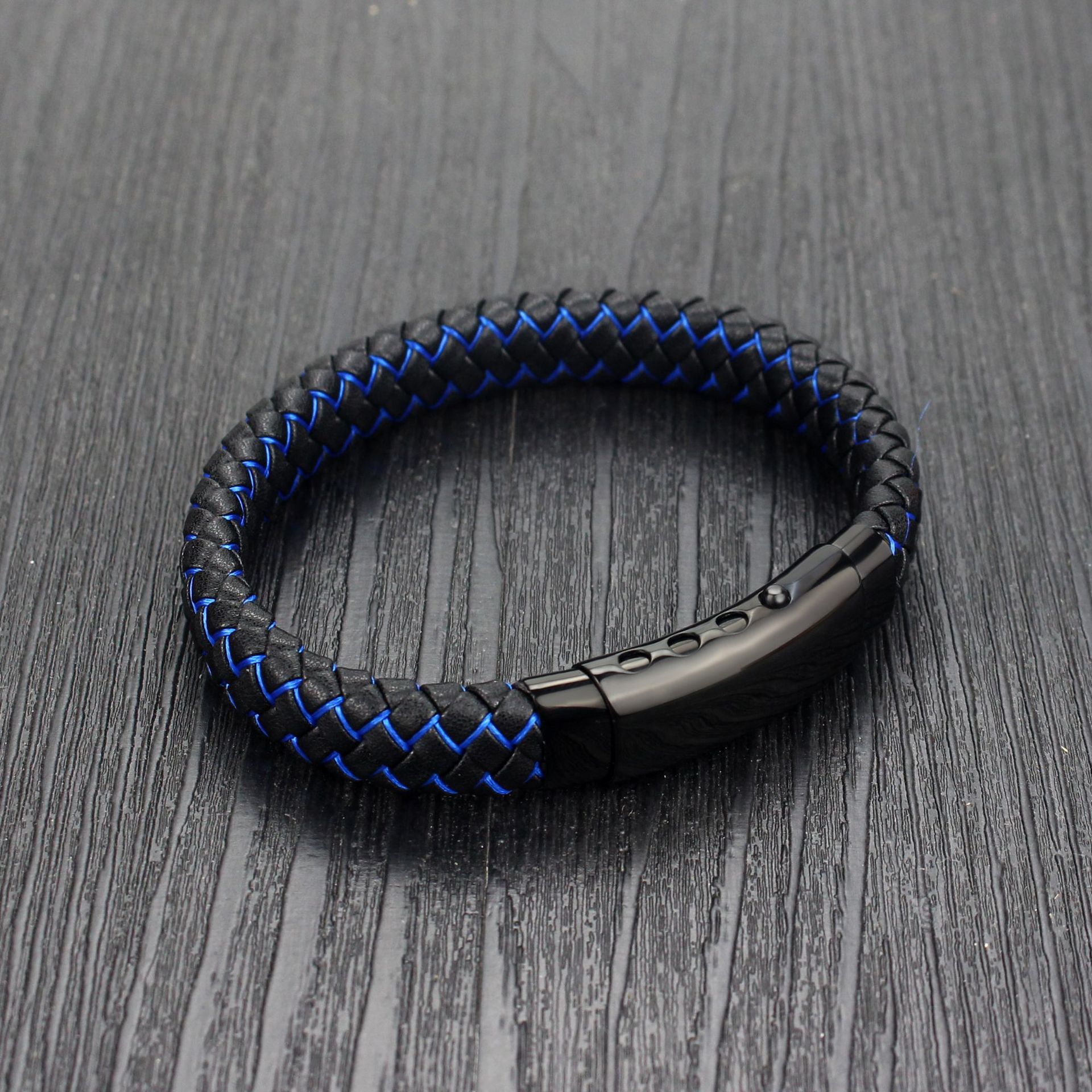 Casual Streetwear Geometric Titanium Steel Men's Bracelets display picture 5