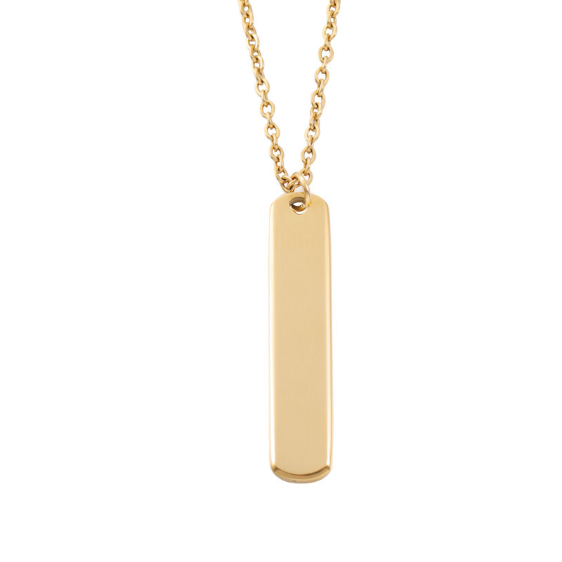 Stainless Steel 18K Gold Plated Simple Style Roman Style Commute Geometric None Pendant Necklace display picture 5