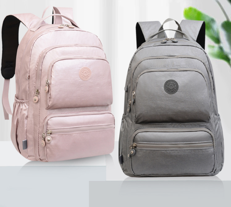 Waterproof Solid Color School Travel School Backpack display picture 3