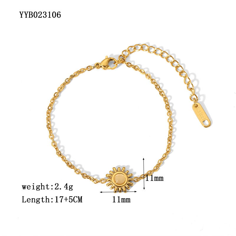 Modern Style Butterfly 304 Stainless Steel 18K Gold Plated Rhinestones Bracelets In Bulk display picture 7