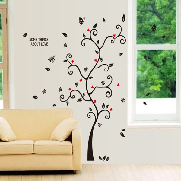 Pastoral Tree Butterfly Pvc Wall Sticker Artificial Decorations display picture 1
