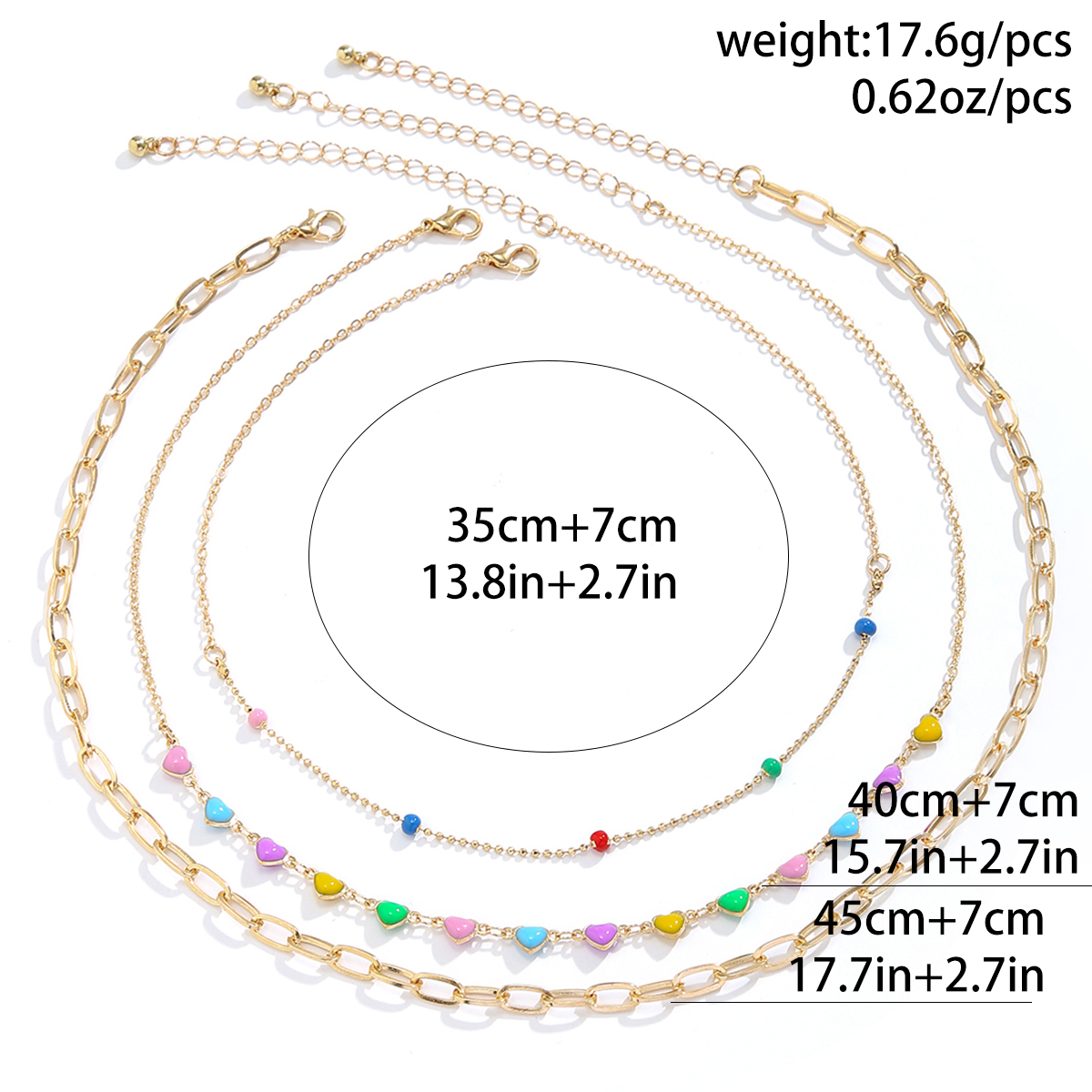 Alloy Iron Copper Lady Irregular Layered Chain Irregular Round Necklace display picture 1