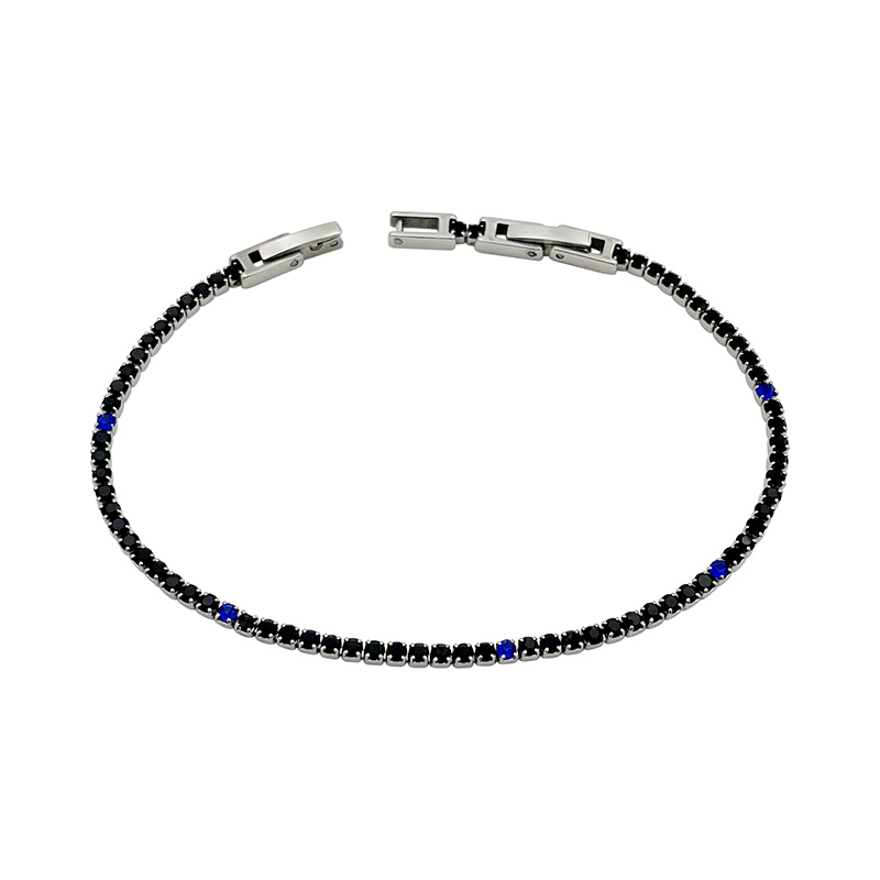 Simple Style Streetwear Round 304 Stainless Steel Zircon Bracelets In Bulk display picture 4