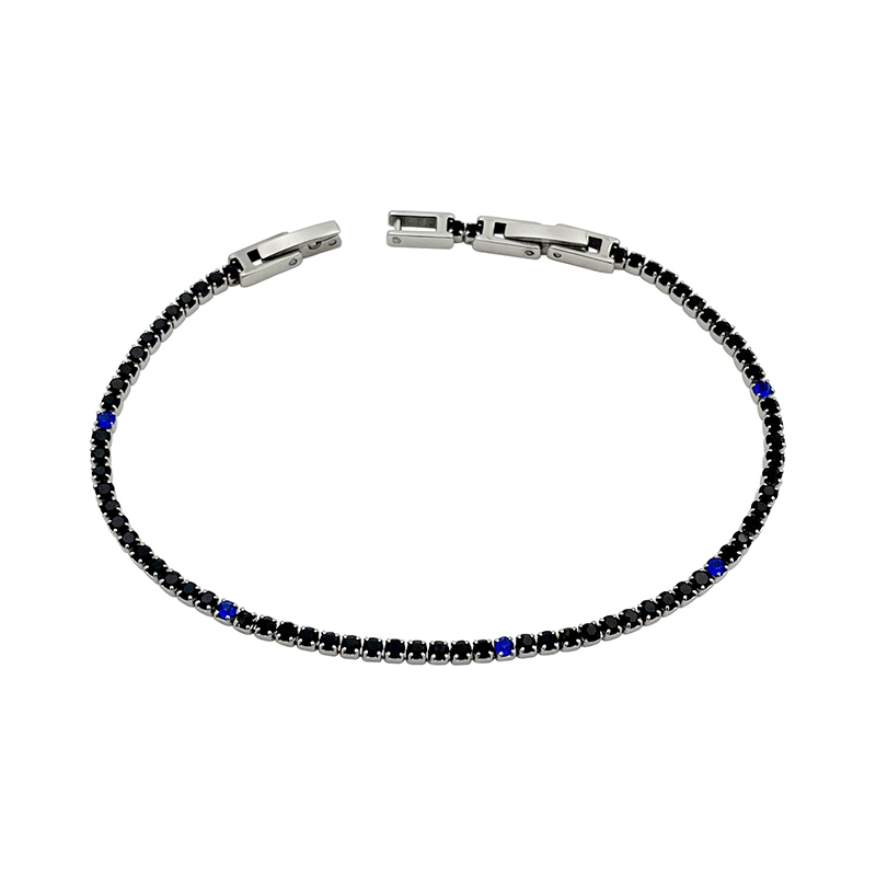 Style Simple Vêtement De Rue Rond Acier Inoxydable 304 Zircon Bracelets En Masse display picture 4