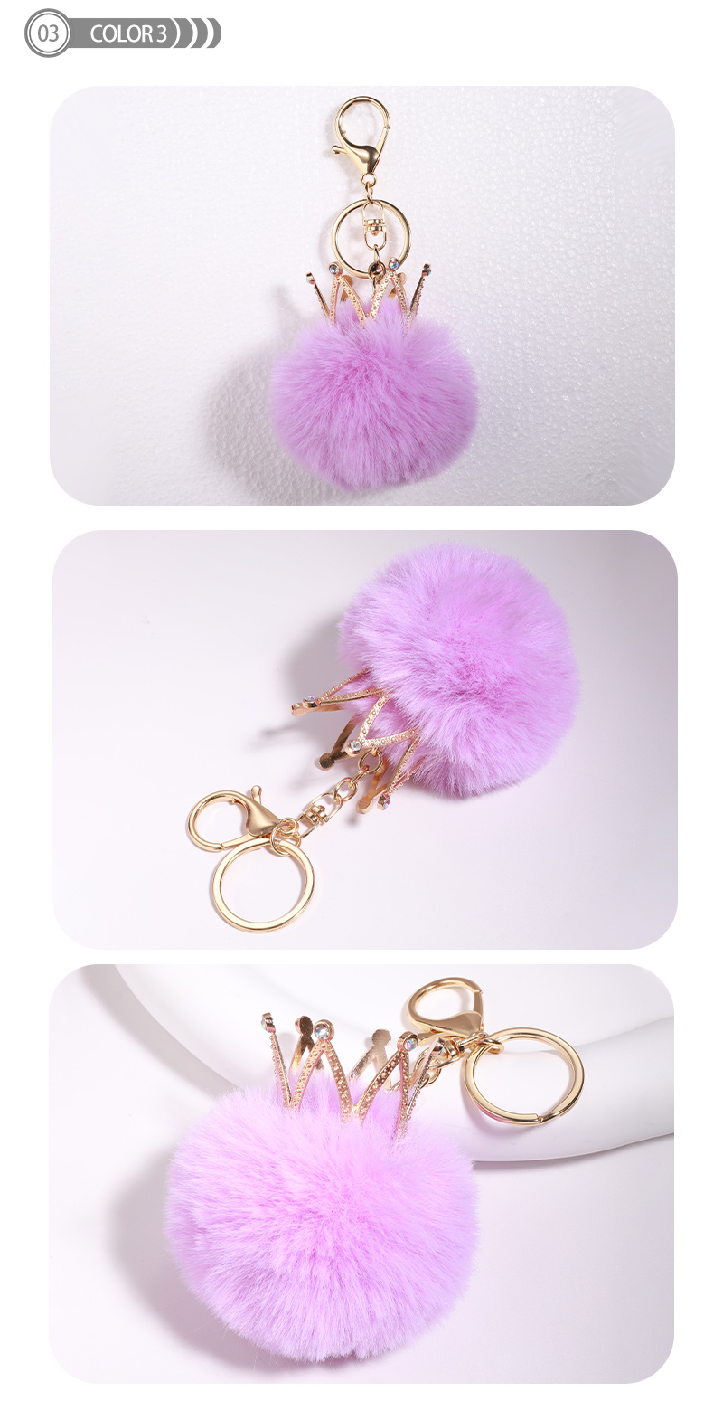Cute Crown Plush Keychain display picture 4