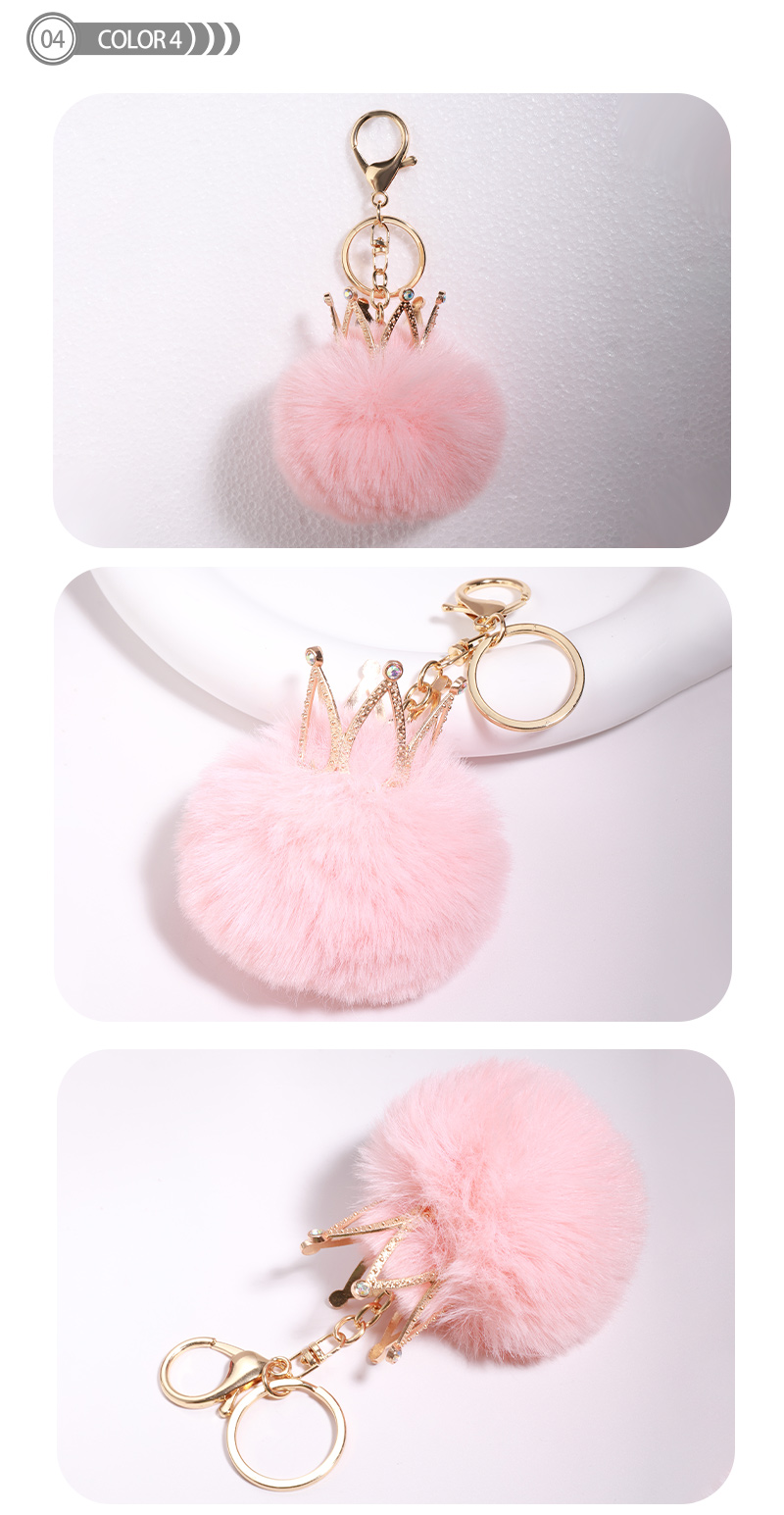 Cute Crown Plush Keychain display picture 5