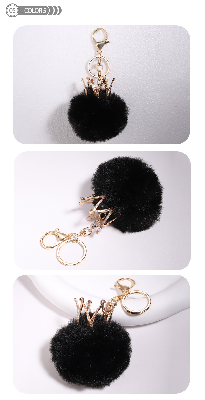 Cute Crown Plush Keychain display picture 6