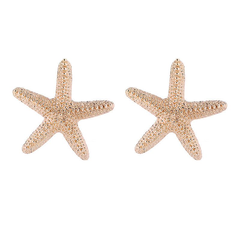 1 Pair Beach Starfish Alloy Ear Studs display picture 6