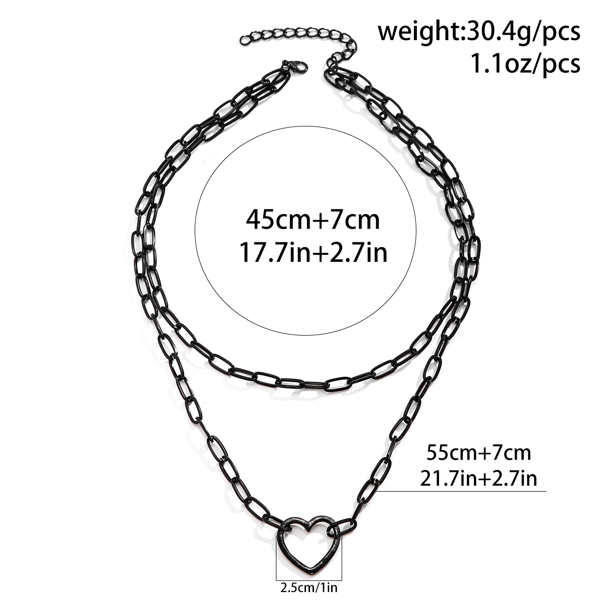 Wholesale Jewelry Exaggerated Punk Simple Style Irregular Heart Shape Alloy Iron Hollow Out Necklace display picture 1