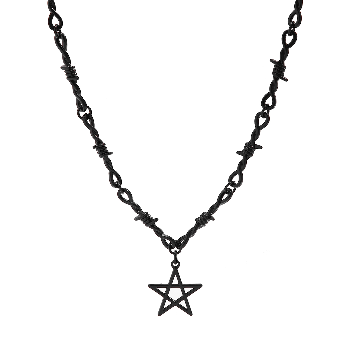 Simple Style Cool Style Pentagram Alloy Women's Necklace display picture 4