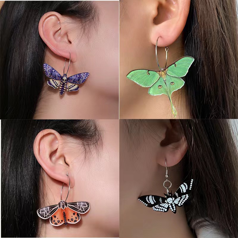 1 Pair Simple Style Classic Style Butterfly Arylic Dangling Earrings display picture 7