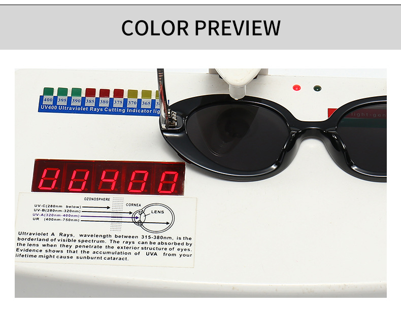 Vacation Color Block Ac Oval Frame Full Frame Men's Sunglasses display picture 3