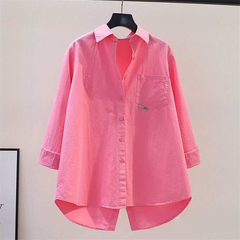 Women's Blouse Long Sleeve Blouses Pocket Slit Button Casual Simple Style Solid Color display picture 2