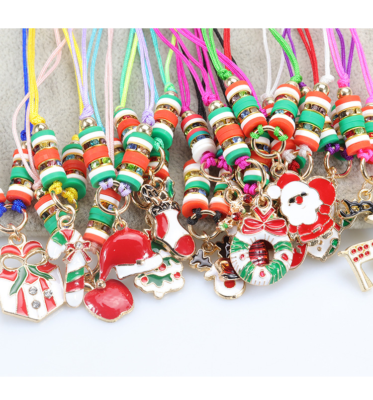 Moderner Stil Weihnachtsmann Legierung Emaille Frau Armbänder Halskette display picture 2