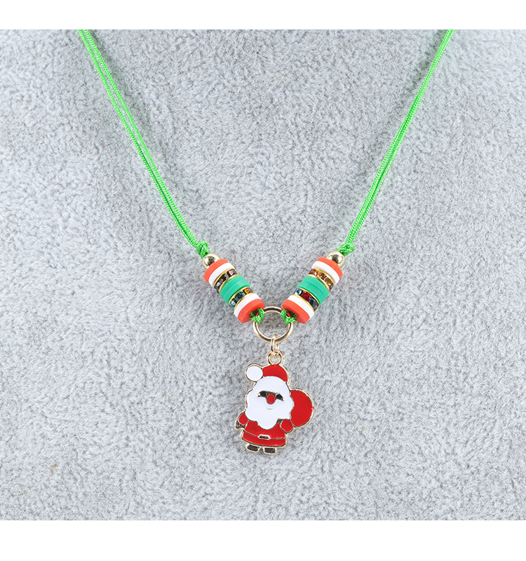Moderner Stil Weihnachtsmann Legierung Emaille Frau Armbänder Halskette display picture 8