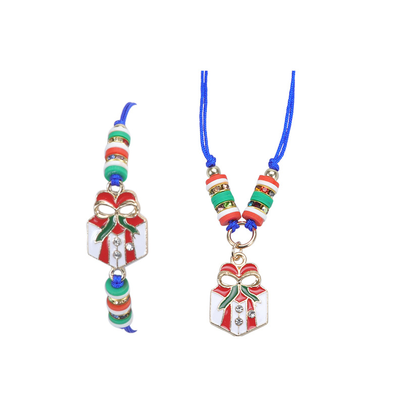 Moderner Stil Weihnachtsmann Legierung Emaille Frau Armbänder Halskette display picture 9