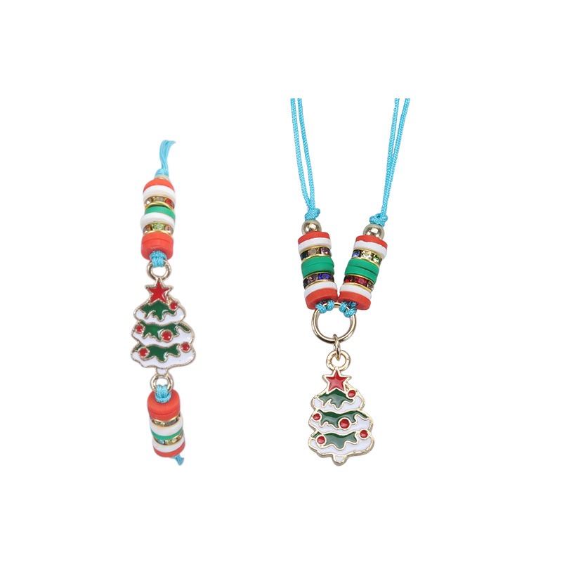 Modern Style Santa Claus Alloy Enamel Women's Bracelets Necklace display picture 10