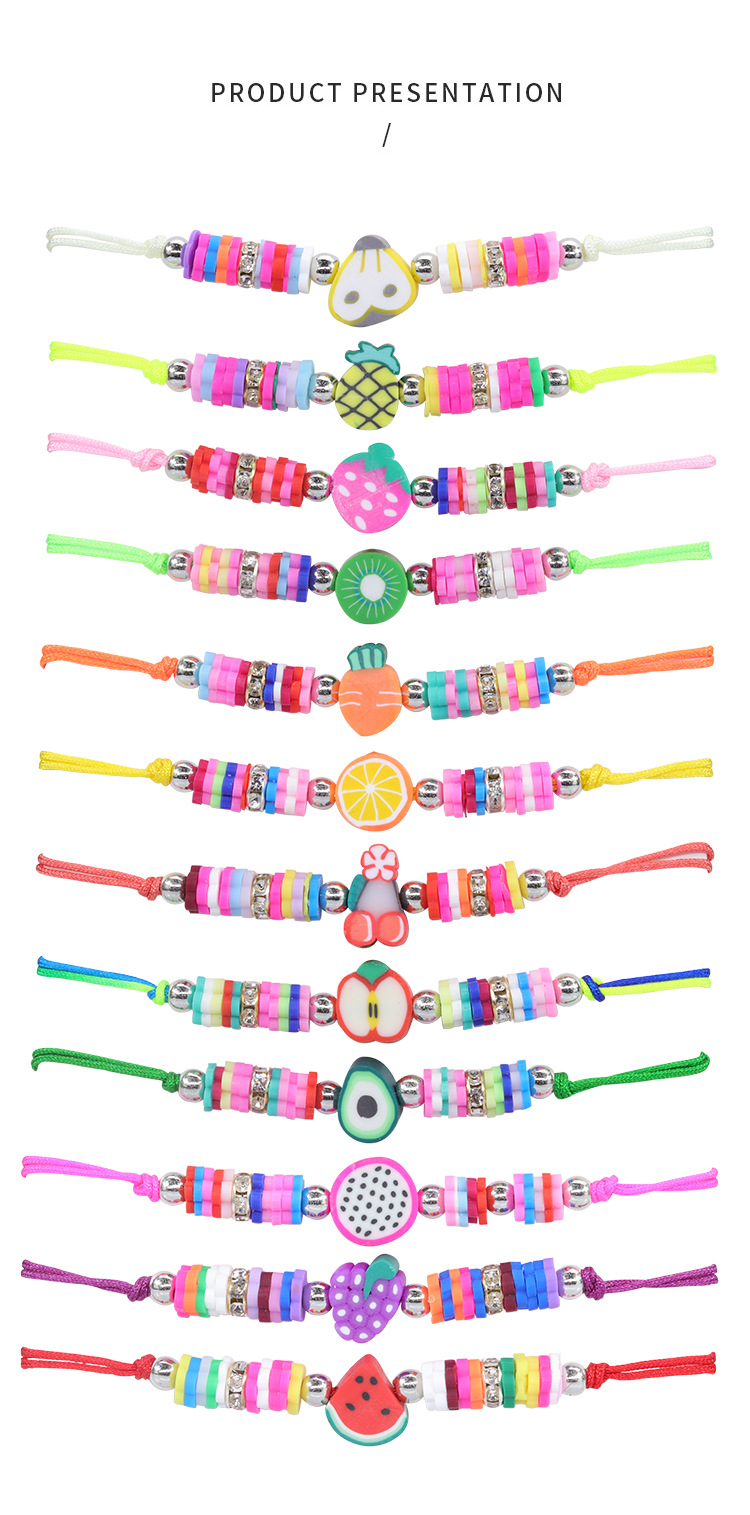 Casual Fruit Soft Clay Kid's Bracelets display picture 2