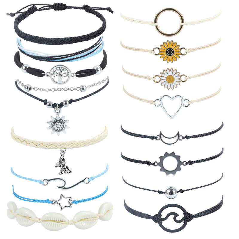 Style Moderne Star Alliage Corde Unisexe Bracelets display picture 1