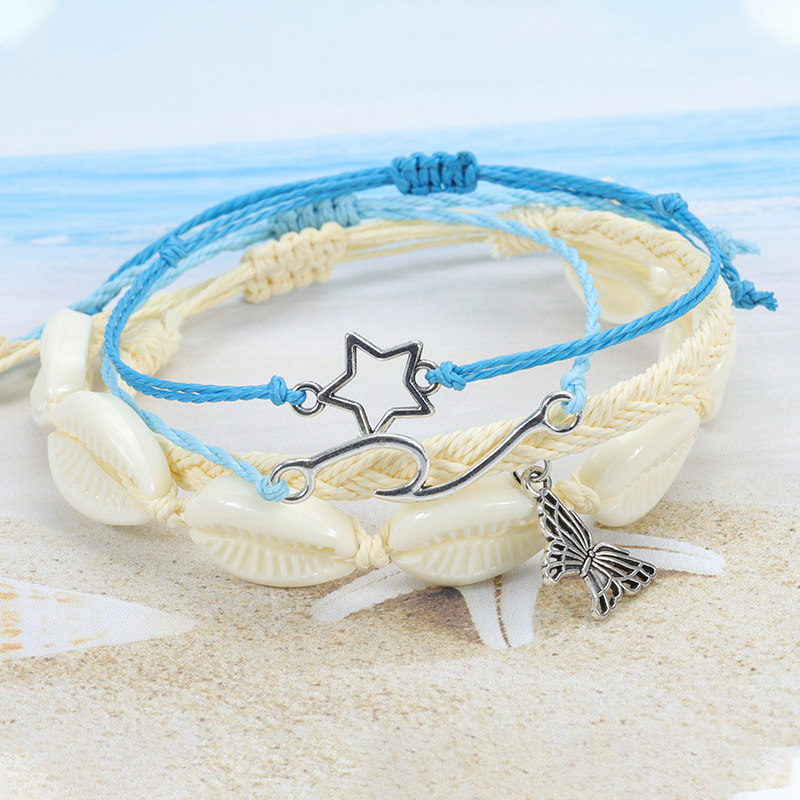 Modern Style Star Alloy Rope Unisex Bracelets display picture 2