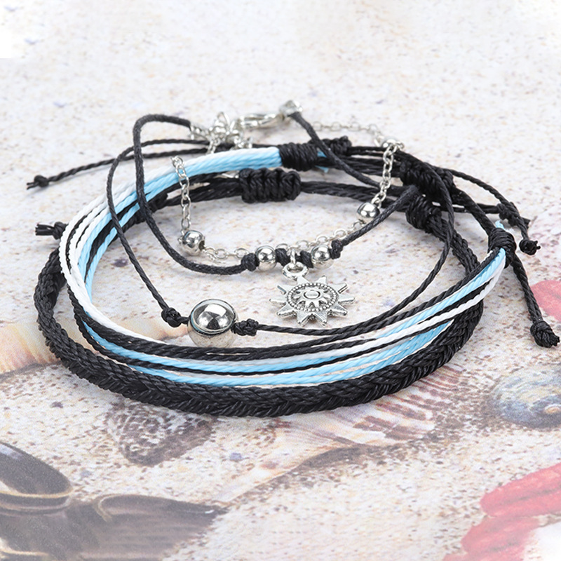 Modern Style Star Alloy Rope Unisex Bracelets display picture 4