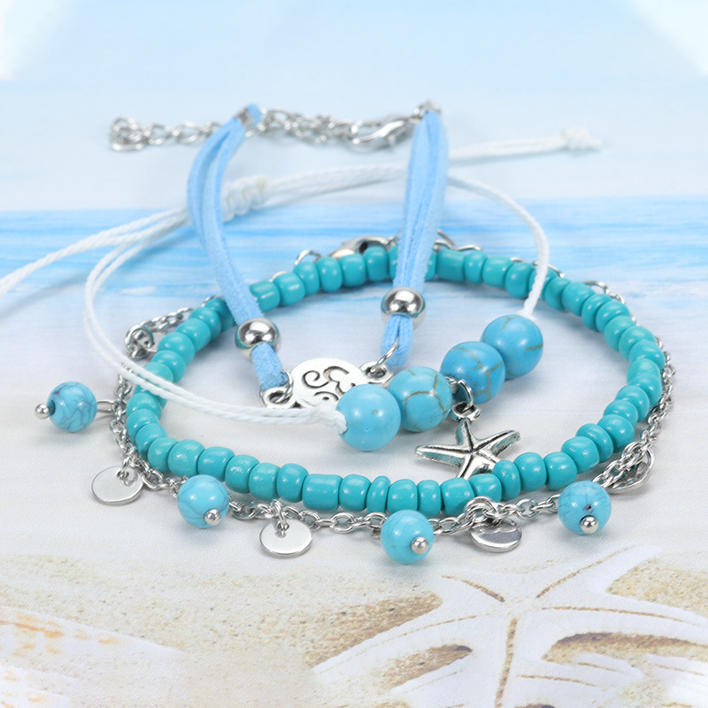 Modern Style Star Alloy Rope Unisex Bracelets display picture 5