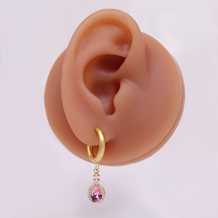 1 Pair Simple Style Sun Gem Maple Leaf Plating Inlay Stainless Steel Copper Rhinestones Zircon White Gold Plated Gold Plated Drop Earrings display picture 23