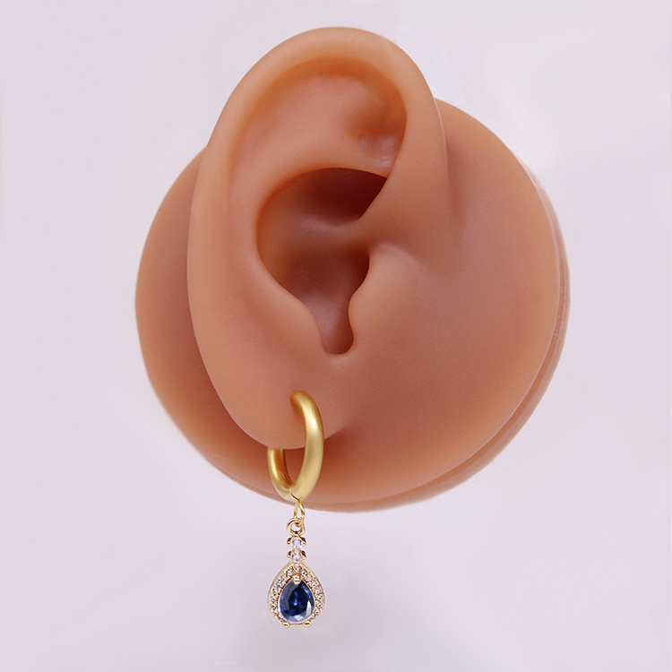 1 Pair Simple Style Sun Gem Maple Leaf Plating Inlay Stainless Steel Copper Rhinestones Zircon White Gold Plated Gold Plated Drop Earrings display picture 19
