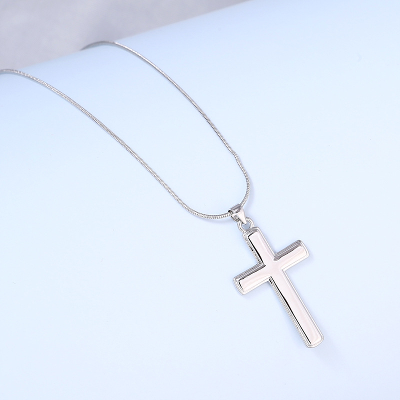 Wholesale Casual Punk Simple Style Cross 304 Stainless Steel Copper Plating display picture 2