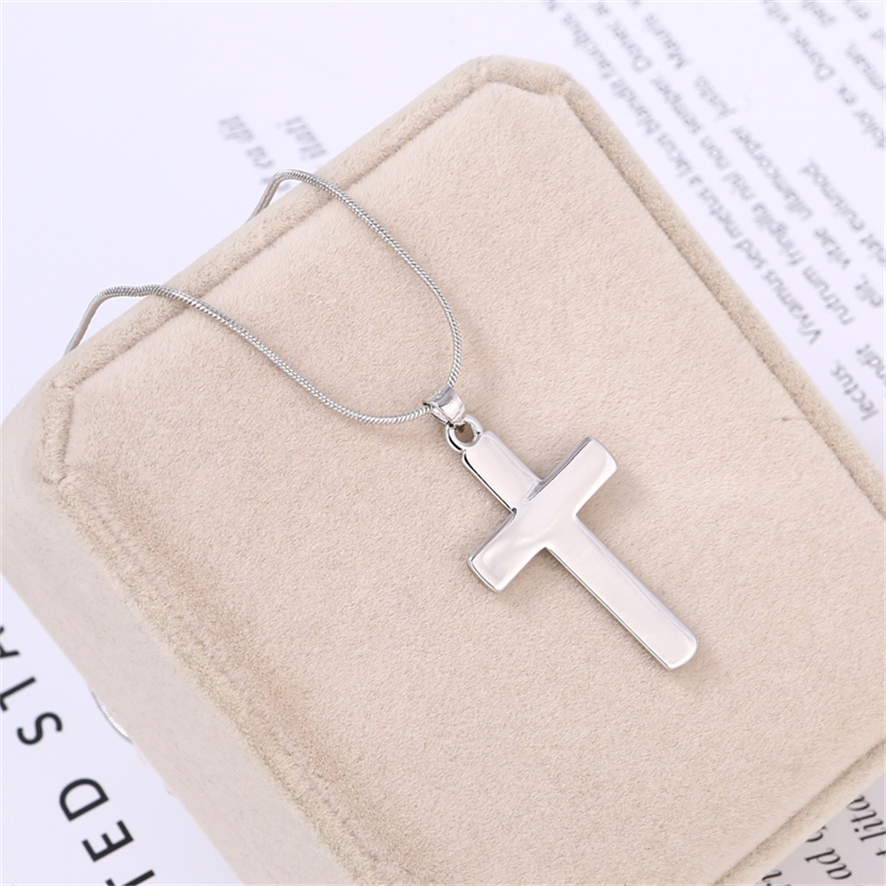 Wholesale Casual Punk Simple Style Cross 304 Stainless Steel Copper Plating display picture 4