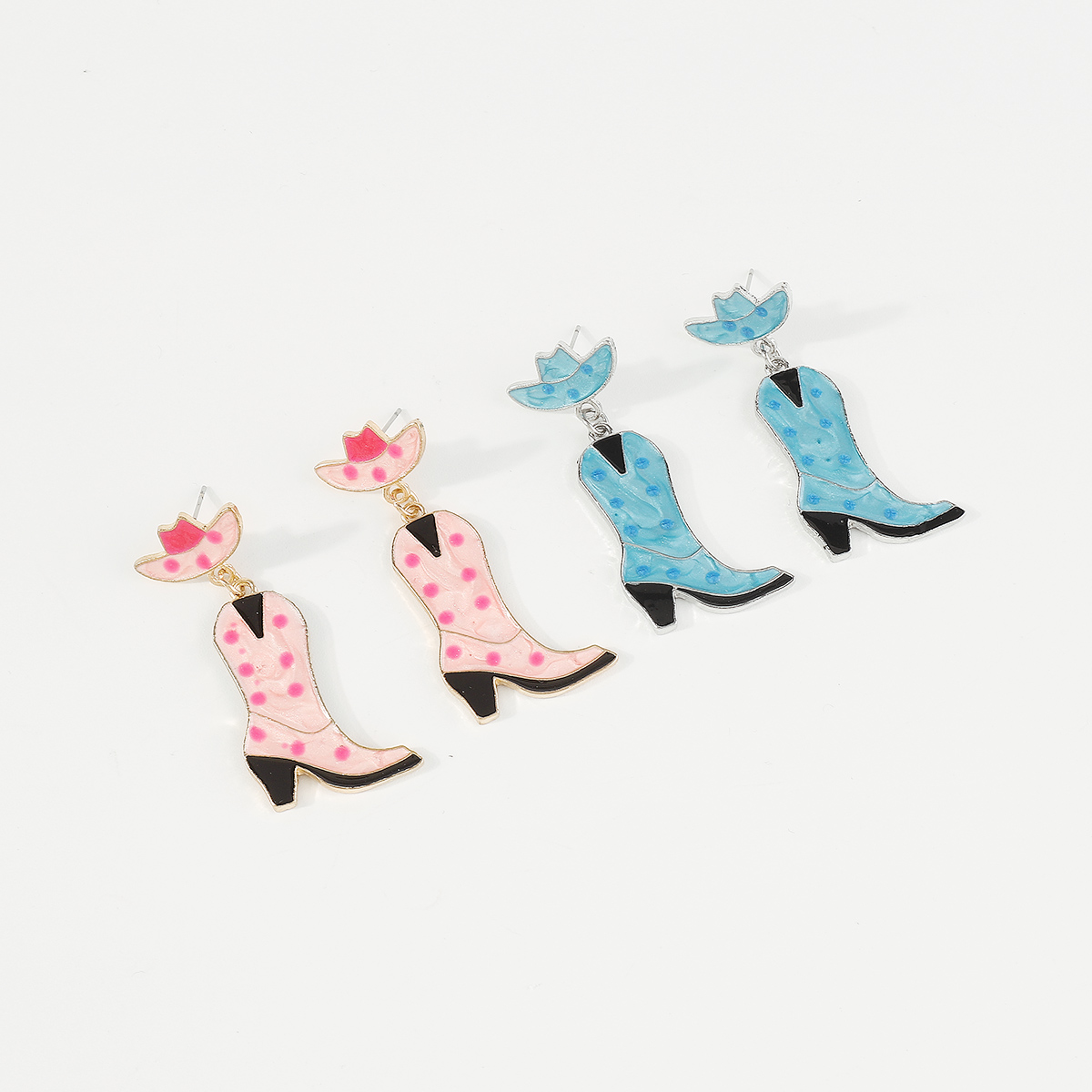 Wholesale Jewelry Casual Simple Style Boots Alloy Enamel Drop Earrings display picture 5