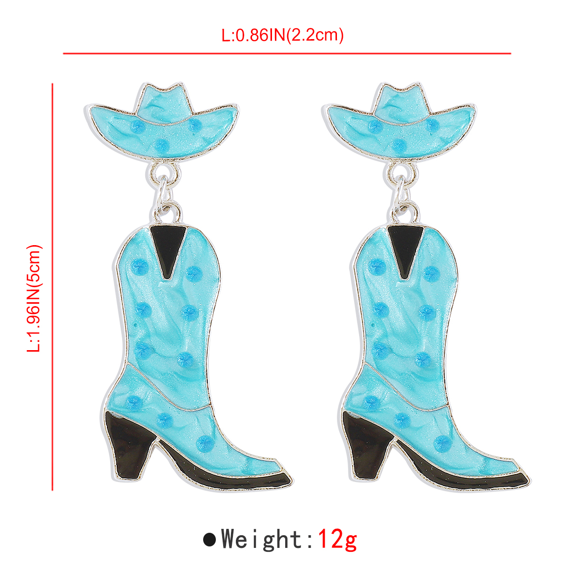 Wholesale Jewelry Casual Simple Style Boots Alloy Enamel Drop Earrings display picture 12