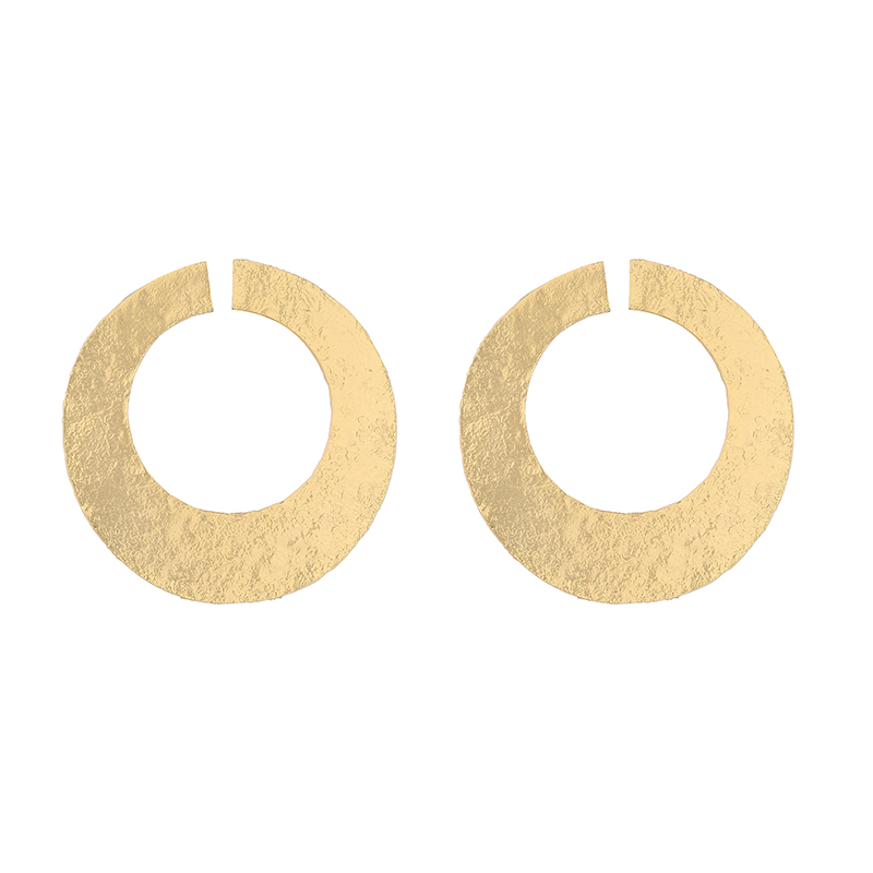 Wholesale Jewelry Elegant Luxurious Round Oval Alloy Gold Plated Plating Ear Studs display picture 6