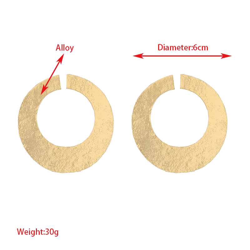 Wholesale Jewelry Elegant Luxurious Round Oval Alloy Gold Plated Plating Ear Studs display picture 1