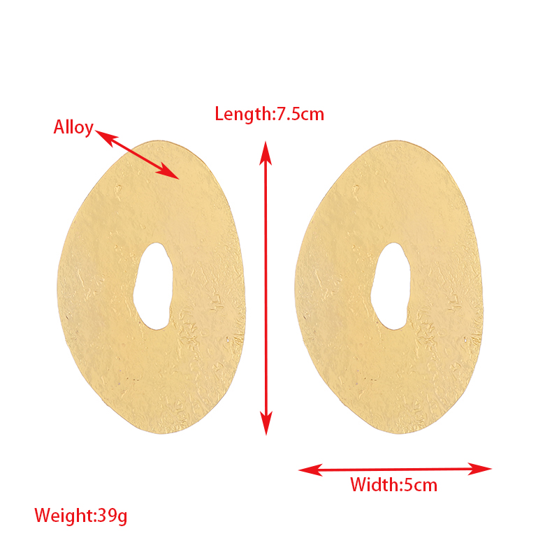 Wholesale Jewelry Elegant Luxurious Round Oval Alloy Gold Plated Plating Ear Studs display picture 2