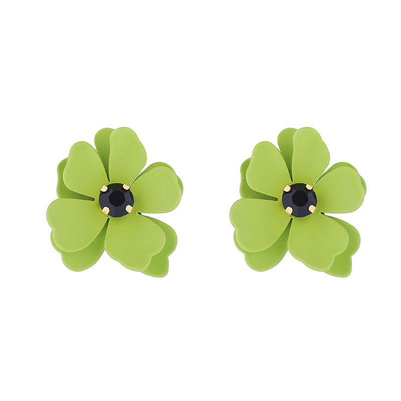 1 Pair Cute Flower Inlay Alloy Rhinestones Ear Studs display picture 5