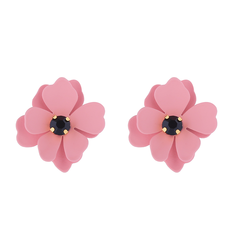 1 Pair Cute Flower Inlay Alloy Rhinestones Ear Studs display picture 6