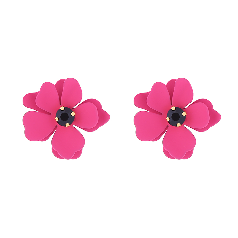 1 Pair Cute Flower Inlay Alloy Rhinestones Ear Studs display picture 8