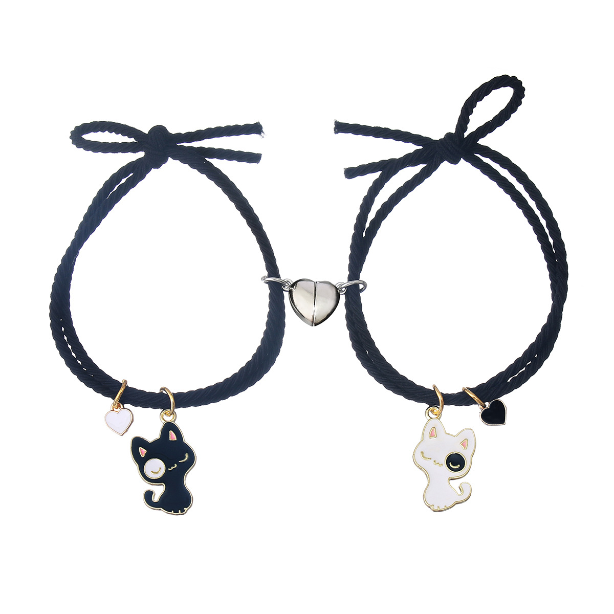 Cute Animal Stainless Steel Rubber Band Rope Handmade Couple Wristband display picture 9
