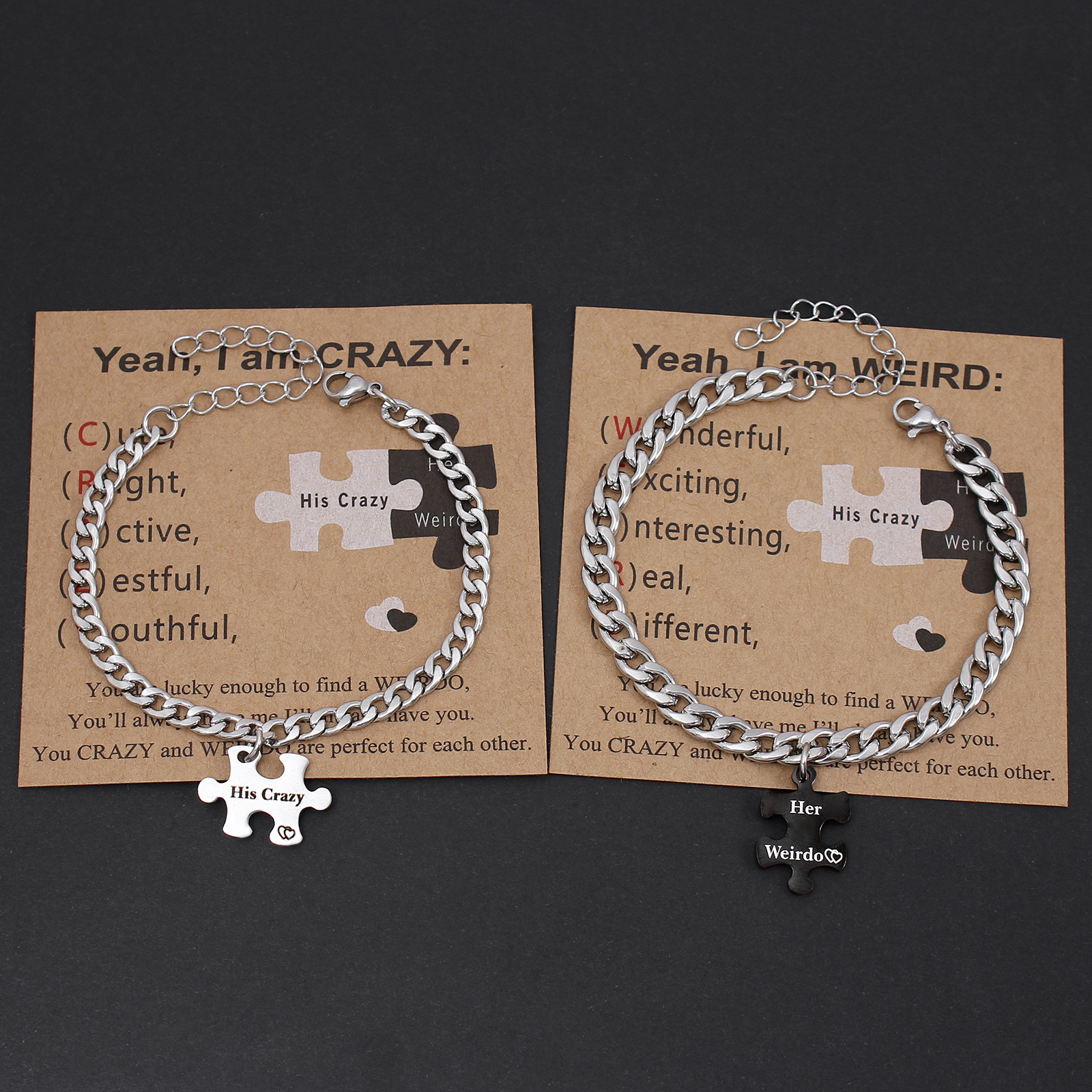 Décontractée Géométrique Lettre Acier Inoxydable Coupler Bracelets display picture 4
