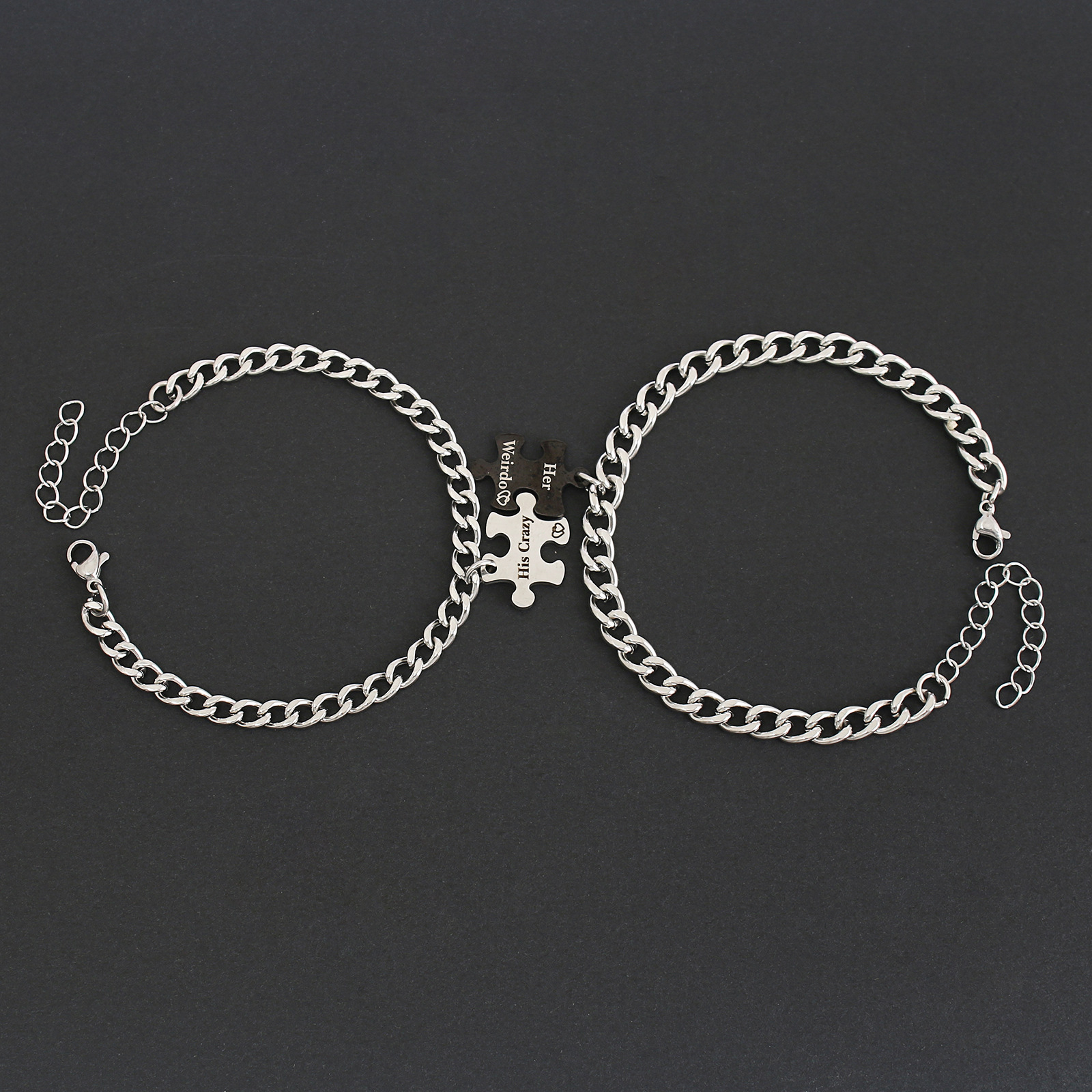 Décontractée Géométrique Lettre Acier Inoxydable Coupler Bracelets display picture 11