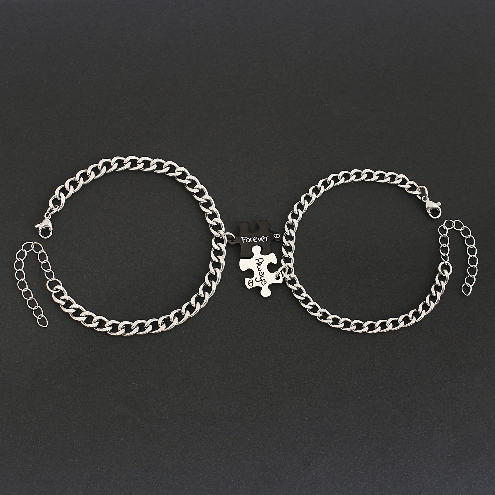 Décontractée Géométrique Lettre Acier Inoxydable Coupler Bracelets display picture 13