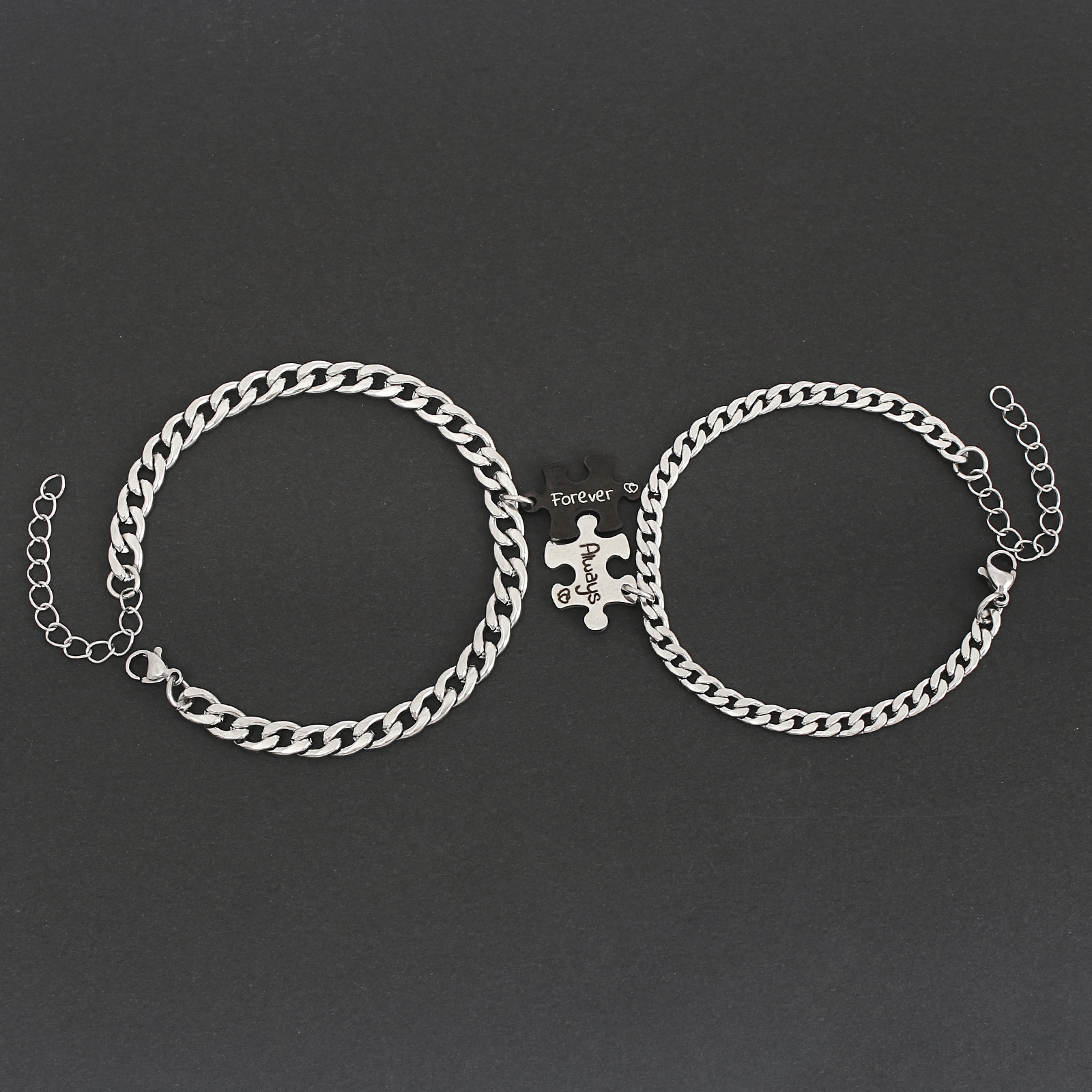 Décontractée Géométrique Lettre Acier Inoxydable Coupler Bracelets display picture 14