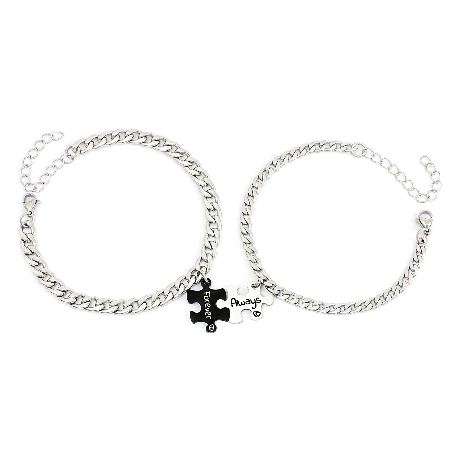 Décontractée Géométrique Lettre Acier Inoxydable Coupler Bracelets display picture 17