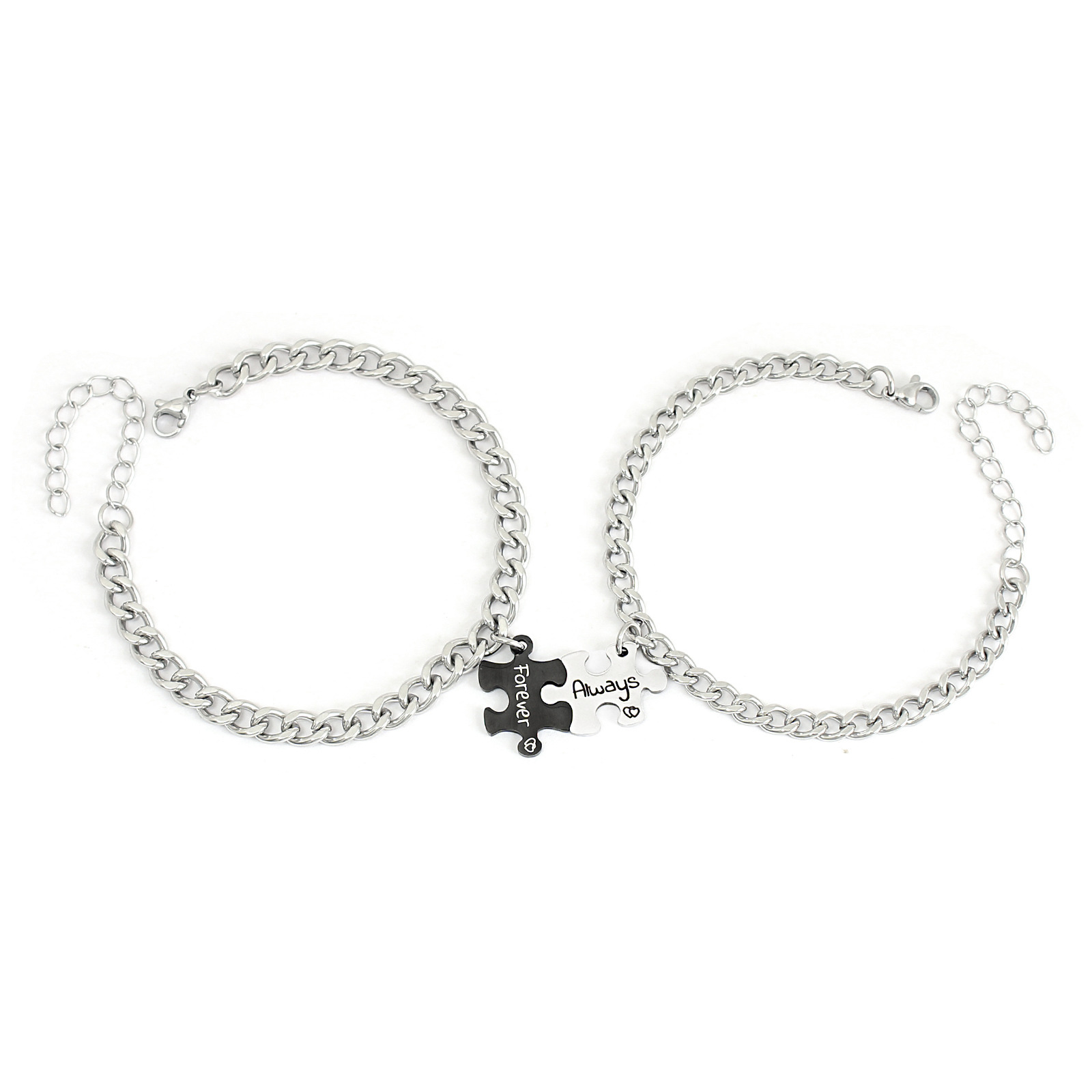 Décontractée Géométrique Lettre Acier Inoxydable Coupler Bracelets display picture 18