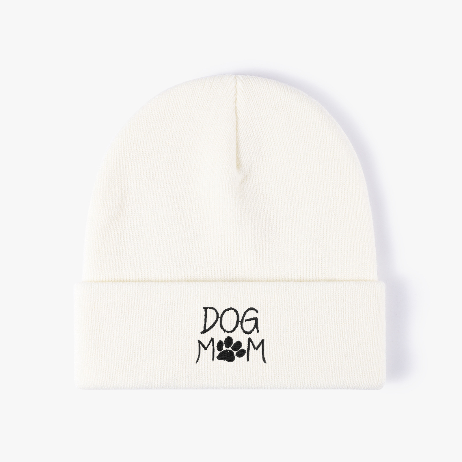 Unisex Casual Letter Paw Print Embroidery Eaveless Beanie Hat display picture 2
