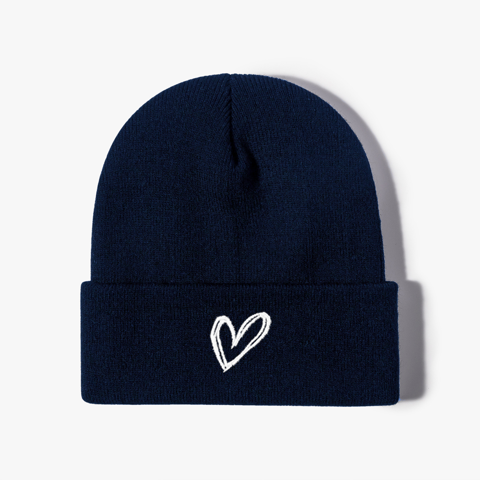 Unisex Lässig Einfacher Stil Herzform Stickerei Ohne Dach Beanie-mütze display picture 5