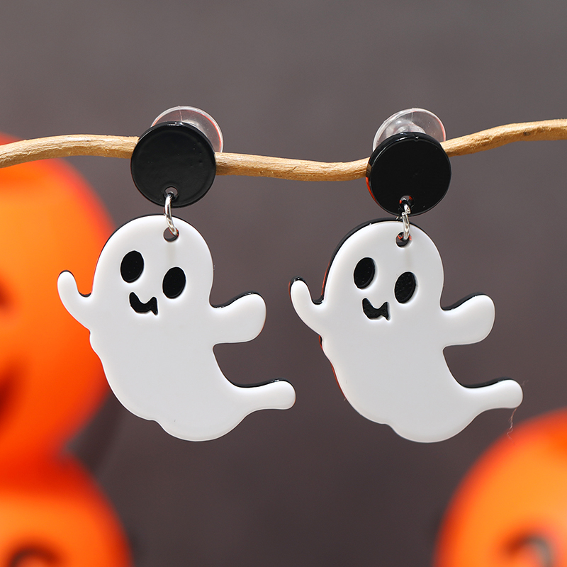 1 Pair Exaggerated Funny Ghost Arylic Drop Earrings display picture 8